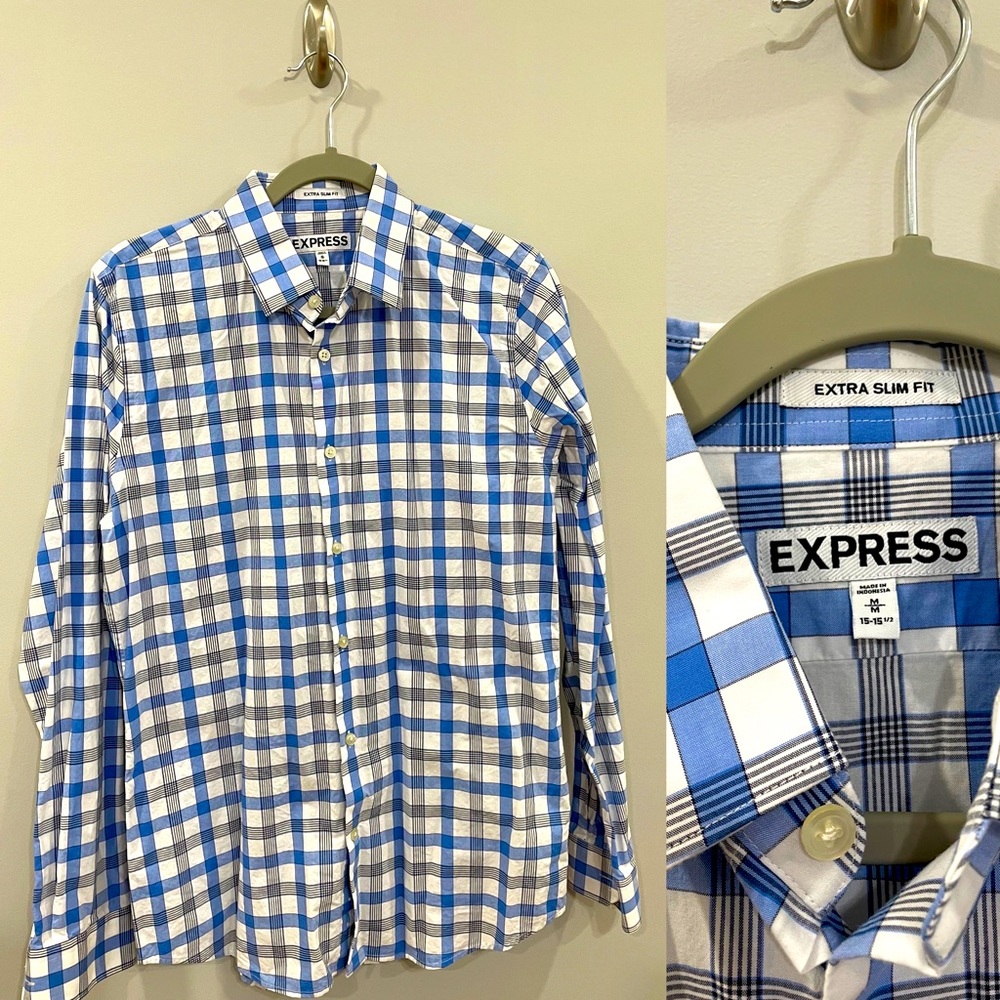 Express plaid dress shirt